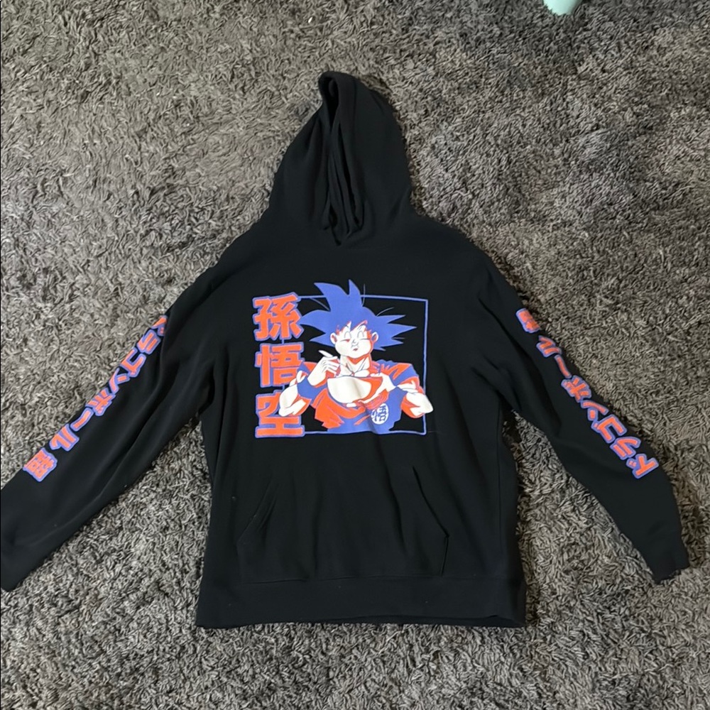 Black Graphic Goku Hoodie
